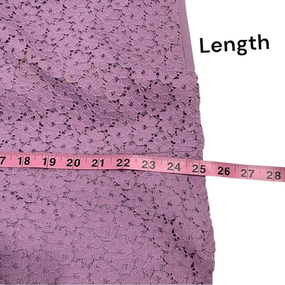 Purple Lace A-Line Midi Skirt - Picture 7 of 11